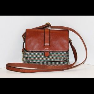 ✨NWOT✨ Fossil Kinley Small Crossbody Teal/Brown ZB7610-725